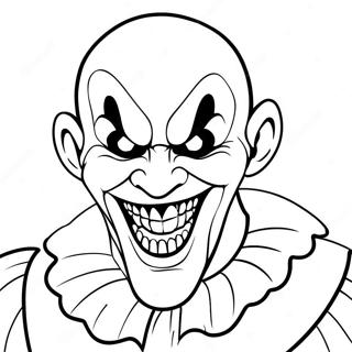 Terrifier Clown With Scary Grin Coloring Page 39724-31751