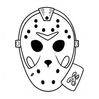 Creepy Jason Mask Coloring Page 39764-31787