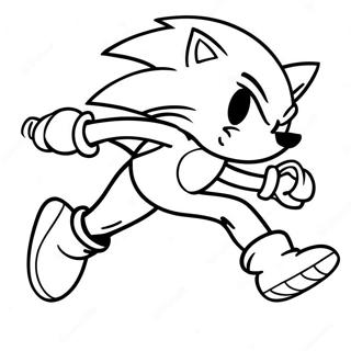 Sonic The Hedgehog Running Fast Coloring Page 39774-31789