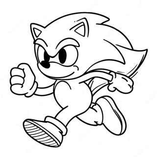 Sonic The Hedgehog Running Fast Coloring Page 39774-31790