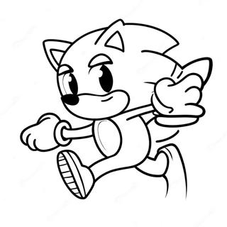 Sonic The Hedgehog Running Fast Coloring Page 39774-31791