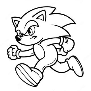 Sonic The Hedgehog Running Fast Coloring Page 39774-31792