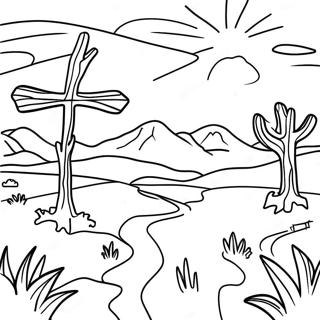 Beautiful Oklahoma Landscape Coloring Page 39784-31802