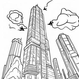 Futuristic Skyscraper Coloring Page 39794-31809