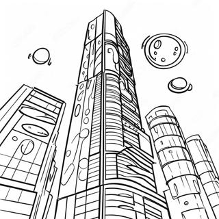 Futuristic Skyscraper Coloring Page 39794-31811