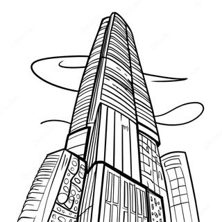 Futuristic Skyscraper Coloring Page 39794-31812