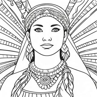 Traditional Cherokee Dress Coloring Page 39814-31823