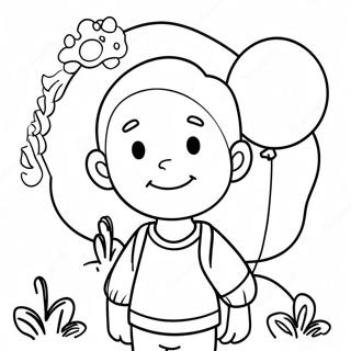 Aaron With Colorful Balloons Coloring Page 39874-31876