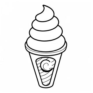 Cute Dairy Queen Ice Cream Cone Coloring Page 39884-31882