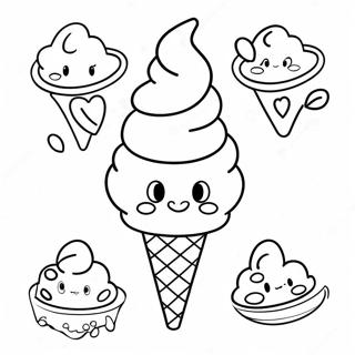 Cute Dairy Queen Ice Cream Cone Coloring Page 39884-31884