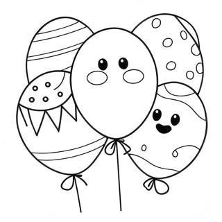 Party Balloons Coloring Page 39893-31888