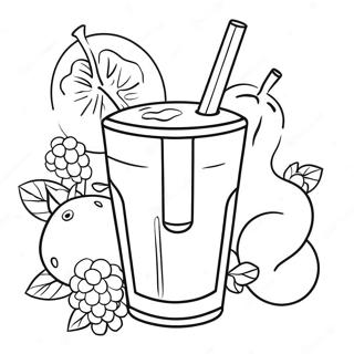 Colorful Fruit Smoothie Coloring Page 39914-31905