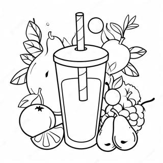 Colorful Fruit Smoothie Coloring Page 39914-31906