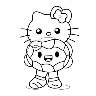 Hello Kitty Soccer Coloring Page 39923-31914