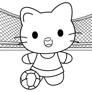 Hello Kitty Soccer Coloring Page 39923-31915