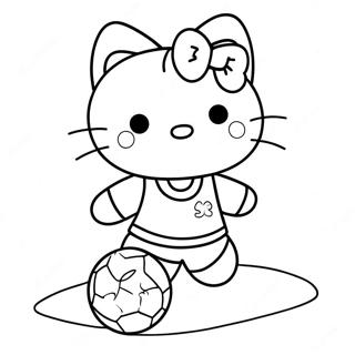 Hello Kitty Soccer Coloring Page 39923-31916