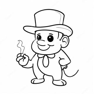 Funny Cartoon Smoking Character Coloring Page 39934-31921