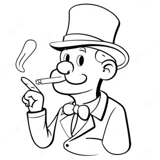 Funny Cartoon Smoking Character Coloring Page 39934-31922