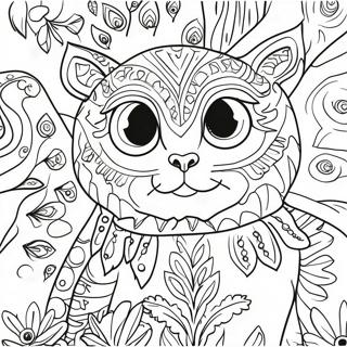 Colorful Amate Bark Painting Animals Coloring Page 39944-31929