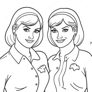 Betty And Veronica Coloring Pages