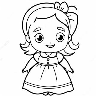 Betty In A Cheerful Dress Coloring Page 39984-31957