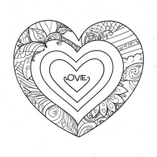 Love Is Love Heart Coloring Page 40003-31966