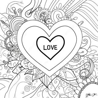 Love Is Love Heart Coloring Page 40003-31968