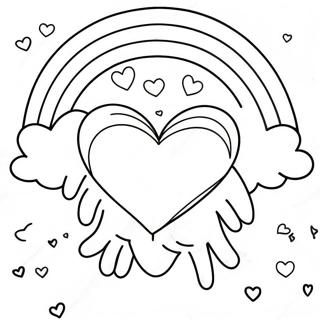 Colorful Love Is Love Rainbow Coloring Page 40004-31972