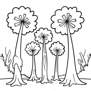 Colorful Truffula Trees Coloring Page 40024-31987