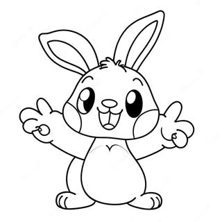 Babs Bunny In A Fun Pose Coloring Page 40054-32006