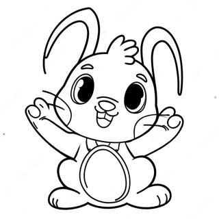 Babs Bunny In A Fun Pose Coloring Page 40054-32007