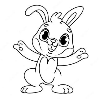 Babs Bunny In A Fun Pose Coloring Page 40054-32008