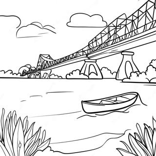 Mississippi River Scenic Coloring Page 40063-32029