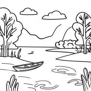 Mississippi River Scenic Coloring Page 40063-32031