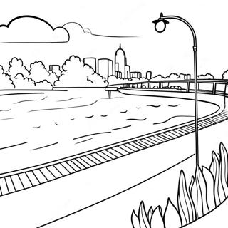 Mississippi River Scenic Coloring Page 40063-32032