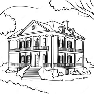 Charming Mississippi Plantation Coloring Page 40064-32014