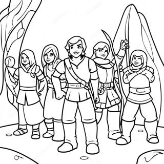 Dnd Adventurer Party Coloring Page 4007-3239