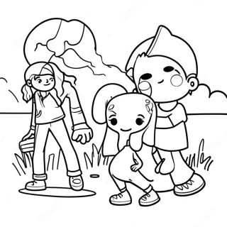 Teenage Adventure Coloring Page 40084-32036