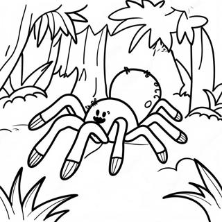 Colorful Tarantula In Jungle Coloring Page 40094-32042