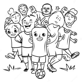 Exciting Mexico Soccer Players Coloring Page 40144-32080