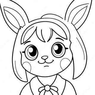 Anime Bunny Girl With Cute Ears Coloring Page 40173-32097