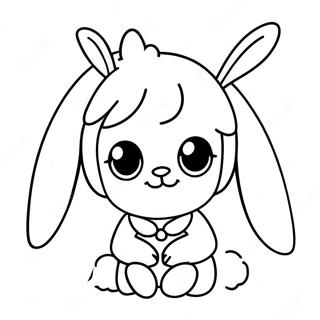 Anime Bunny Girl With Cute Ears Coloring Page 40173-32098