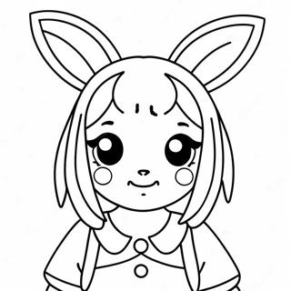 Anime Bunny Girl With Cute Ears Coloring Page 40173-32099