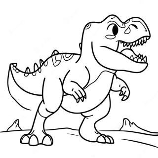 Ferocious T Rex Roaring Coloring Page 40184-32113