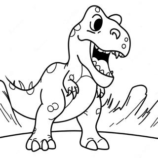 Ferocious T Rex Roaring Coloring Page 40184-32116