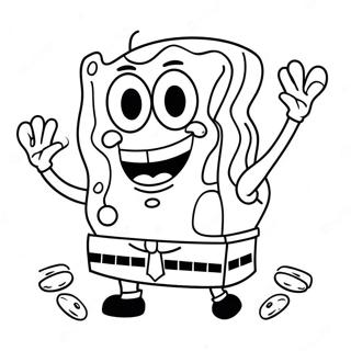 Spongebob Squarepants In A Funny Pose Coloring Page 40204-32129