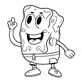 Spongebob Squarepants In A Funny Pose Coloring Page 40204-32131