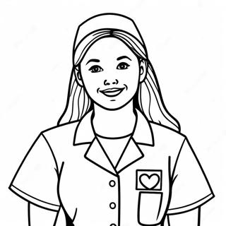 Nurse In Scrubs Coloring Page 40213-32135