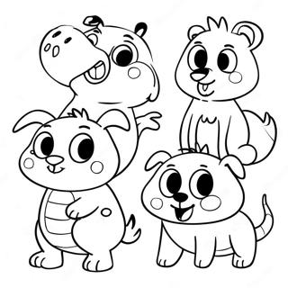 Hilarious Cartoon Animals Coloring Page 40233-32151