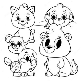 Hilarious Cartoon Animals Coloring Page 40233-32152